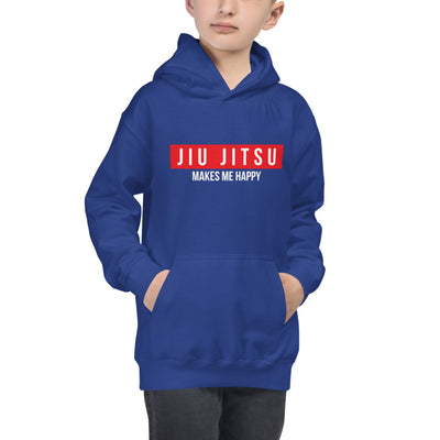 Youth "Jiu Jitsu Makes Me Happy" Hoodie | The Jiu Jitsu T-Shirt Co.