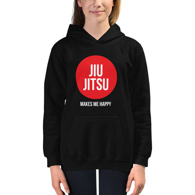 Youth "Jiu Jitsu Makes Me Happy" Hoodie | The Jiu Jitsu T-Shirt Co.